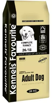 Kennels` Favourite Dog Adult для взрослых собак всех пород с индейкой (4 кг)