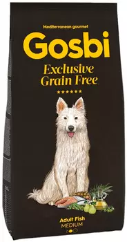Gosbi Exclusive Grain Free Adult Medium Fish беззерновой для взрослых собак средних пород с рыбой (12 кг)