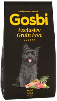 Gosbi Exclusive Grain Free Adult Mini беззерновой для взрослых собак маленьких пород с лососем и ягненком (7 кг)