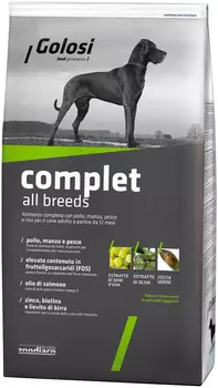Golosi Complet All Breeds Полный рацион для взрослых собак всех пород с курицей, говядиной и рыбой (20 кг)