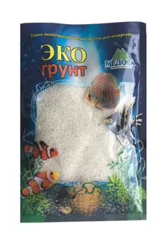 Грунт для аквариума Кварцевый песок кристальный 1 - 2 мм ЭКОгрунт (1 кг)