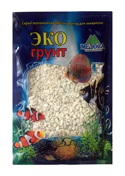 Грунт для аквариума Мраморная крошка белая 5 – 10 мм ЭКОгрунт (3,5 кг)