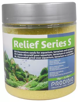 Грунт для аквариума Prodibio Relief Series S песок декоративный бежевый (1 кг)