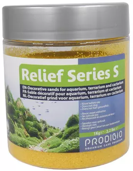 Грунт для аквариума Prodibio Relief Series S песок декоративный охра (1 кг)