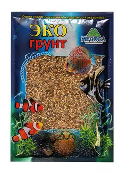 Грунт для аквариума реликтовая галька №0, 1 - 3 мм ЭКОгрунт (3,5 кг)