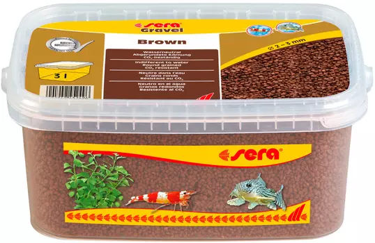 Грунт для аквариума Sera Gravel Brown коричневый 2 – 3 мм 3 л (1 шт)