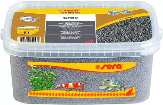 Грунт для аквариума Sera Gravel Gray серый 2 – 3 мм 3 л (1 шт)