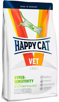 Happy Cat Vet Hypersensitivity для взрослых кошек при пищевой аллергии (4 кг)