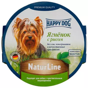 Happy Dog для взрослых собак паштет с ягненком и рисом (85 гр х 11 шт)
