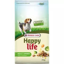 Happy Life Versele-laga Adult Chicken Dinner для взрослых собак всех пород обед с курицей (3 кг)