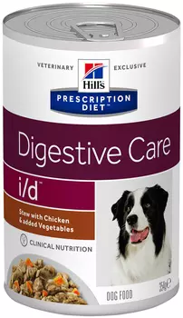 Hill's Prescription Diet I/d Digestive Care Stews для собак при заболеваниях желудочно-кишечного тракта рагу с курицей 354 гр (354 гр х 12 шт)