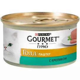 Gourmet Gold для взрослых кошек паштет с кроликом (85 гр х 24 шт)