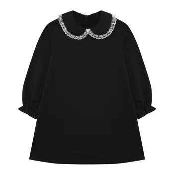 Платье с воротничком (8-9 Черный) LOLOCLO