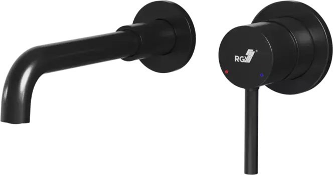 Смеситель для раковины RGW Shower Panels черный матовый