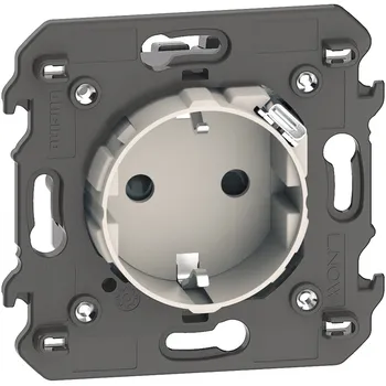 Розетка BTicino KM4141USB LIVING NOW комбинированная немецкого стандарта 2R+З со встроенным зарядным устройством USB C ~250В 16А/=5В 15А, 2 модуля, цв