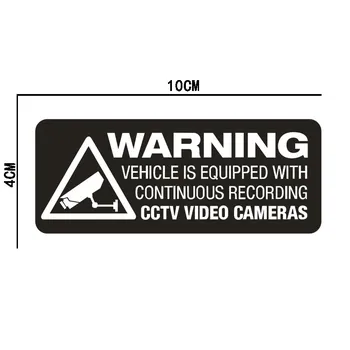 1 шт. ПРЕДУПРЕЖДЕНИЕ В ПЛАТИ CCTV Видеорегистратор безопасности автомобиля, фургон, окно наклейка автомобильная наклейка аксессуары для стайлинга автомобилей 10x4 см