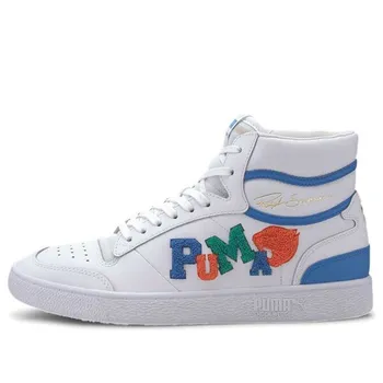 Кроссовки ralph sampson mid 'badges - white palace blue' Puma, белый
