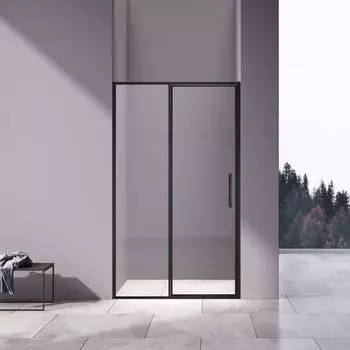 Душевая дверь Vincea Slim 8mm 120x195 VDP-4SL120CLB стекло прозрачное, профиль черный