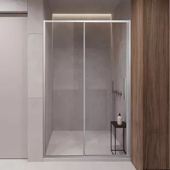 Душевая дверь Vincea Slim-U 110 см VDS-2SU110CL профиль хром, стекло прозрачное