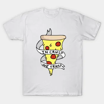 Футболка женская In Crust We Trust Harajuku Print Kawaii футболка летняя женская футболка с коротким рукавом топ футболка S