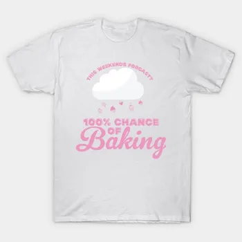 Футболка женская 100 Chance Of Baking Harajuku Print Kawaii футболка летняя женская футболка с коротким рукавом топ футболка S розовый
