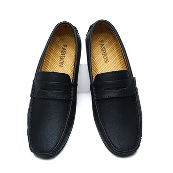 Fashion Retro classic men s driving shoes Slip on loafer Trendy and versatile styles Wedding Office Outdoor party men s Plus Size 49 38 коричневый