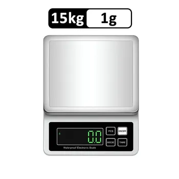 Перезаряжаемые кухонные весы IP67 Полностью водонепроницаемые кухонные весы для дома 0,1 г/1 г Высокоточные электронные весы 3 кг/5 кг/10 кг/15 кг