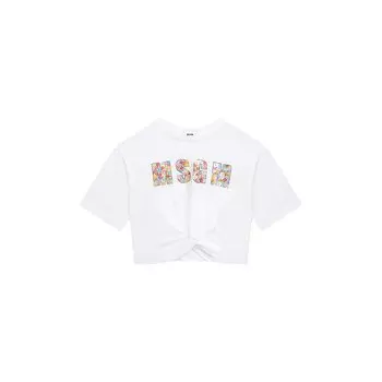 Хлопковая футболка MSGM kids