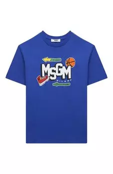 Хлопковая футболка MSGM kids