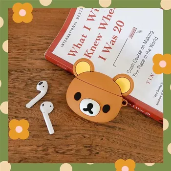 Чехол для Airpods Pro 2, чехол Rilakkuma Bear для Airpods Pro, силиконовый защитный чехол для наушников для любителей чехлов Airpods 1/2/3 for airpods 1 2