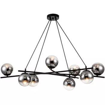 Подвесная люстра 1119/8S E14*40W Escada Balance Black (плафоны шарики)