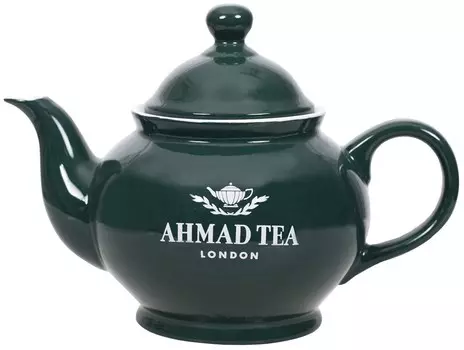 Чайник заварочный "Ahmad Tea" с фильтром, зелёный, керамический, 850 мл