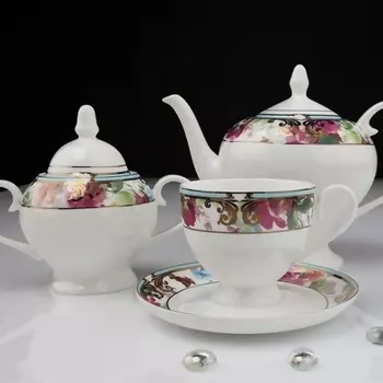 Чайный сервиз Цветущий сад предметов, персон арт. Royal Aurel 125