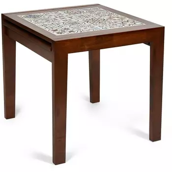CT 3030 Kasablanca стол раскладной с плиткой Тёмный Дуб (дерево гевея/плитка) (Tetchair)