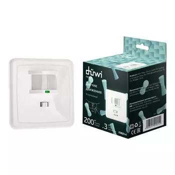 Датчик движения (160°, 10-420с, 9м, 500Вт, IP20) Duwi 25825 4