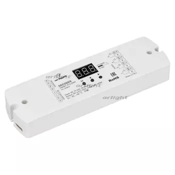 Декодер SMART-K16-DMX (12-24V, 4x5A) (Arlight, IP20 Пластик, 5 лет) 023824