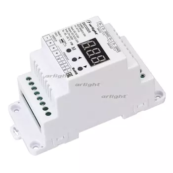 Декодер SMART-K23-DMX512-DIN (12-24V, 3x6A) (Arlight, IP20 Пластик, 5 лет) 027126