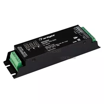 Декодер SMART-K25-DMX (12-36V, 4x8A) (Arlight, IP20 Металл, 5 лет) 026562