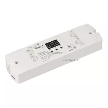 Декодер SMART-K33-DMX (12-24V, 1x15A) (Arlight, IP20 Пластик, 5 лет) 028406