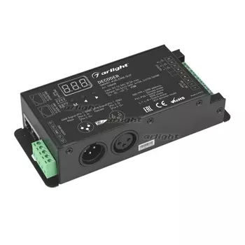 Декодер SMART-K35-DMX-SUF (12-36V, 3x10A, XLR3) (Arlight, Металл) 028408