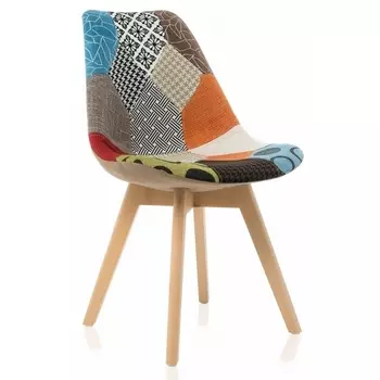 Деревянный стул Woodville Mille fabric multicolor 11731