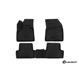 Коврики салона 3D Element PEUGEOT 3008, 2017, SUV, полиуретан черные 4 шт.