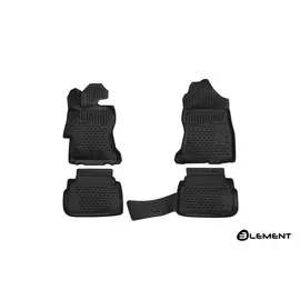 Коврики салона 3D Element SUBARU XV, 2017, полиуретан черные 4 шт.