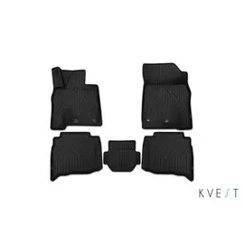 Коврики салона 3D KVEST TOYOTA LC 200, 2015, полиуретан черные 5 шт.