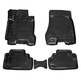 Коврики салона Airline (3D с подпятником) Hyundai Tucson 04-09 высокий борт полимер черные 4 шт