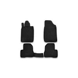 Коврики салона Element PEUGEOT 206 1998, полиуретан черные 4 шт.