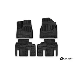 Коврики салона KIA Carnival 01/2015 VAN полиуретановые черные 4шт