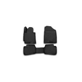 Коврики 3D в салон Element для HYUNDAI Elantra 2014-2016 полиуретан черные 4 шт.