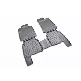 Коврики 3D в салон Element для HYUNDAI Santa Fe 2010-2012 полиуретан черные 4 шт.