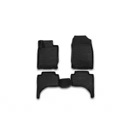 Коврики 3D в салон Element для MITSUBISHI L200 2015 эконом полиуретан черные 4 шт.